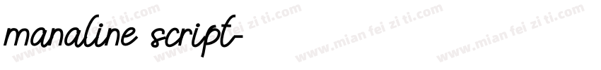 manaline script字体转换